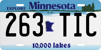 MN license plate 263TIC