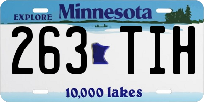 MN license plate 263TIH