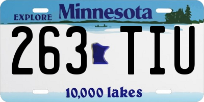 MN license plate 263TIU