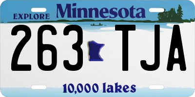 MN license plate 263TJA