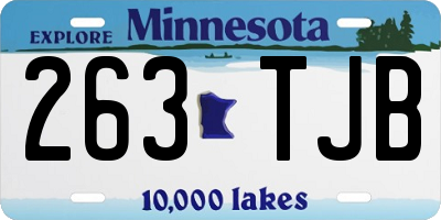 MN license plate 263TJB