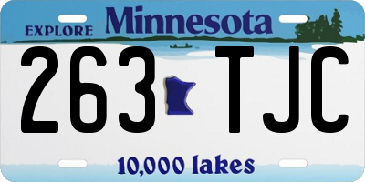 MN license plate 263TJC