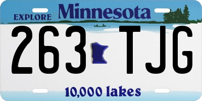 MN license plate 263TJG