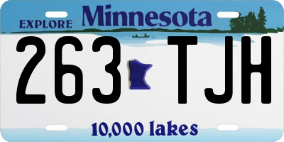 MN license plate 263TJH