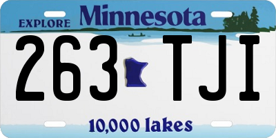 MN license plate 263TJI