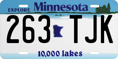 MN license plate 263TJK