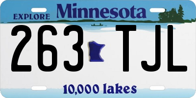 MN license plate 263TJL