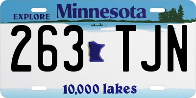 MN license plate 263TJN