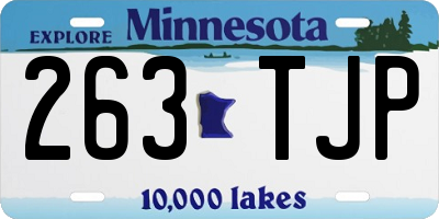 MN license plate 263TJP