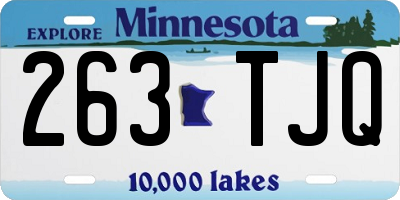 MN license plate 263TJQ