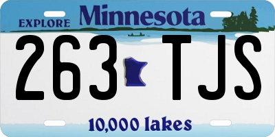 MN license plate 263TJS