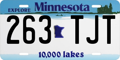 MN license plate 263TJT