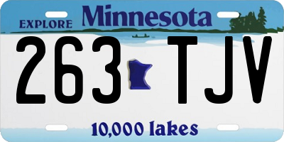 MN license plate 263TJV