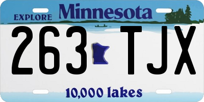MN license plate 263TJX