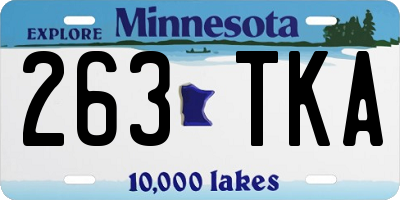 MN license plate 263TKA