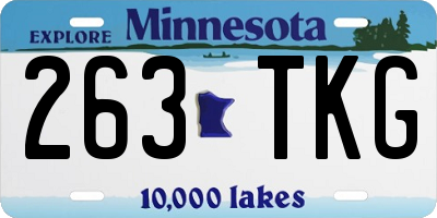 MN license plate 263TKG