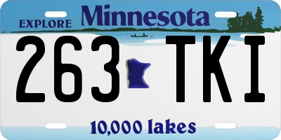 MN license plate 263TKI