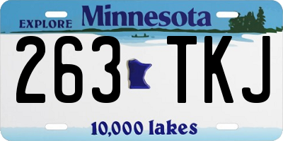 MN license plate 263TKJ