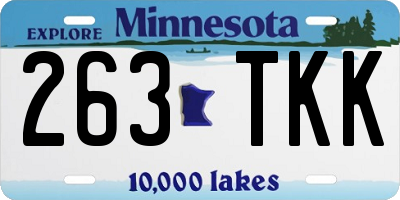 MN license plate 263TKK