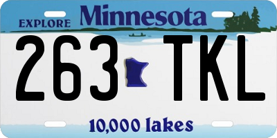 MN license plate 263TKL