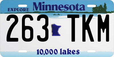 MN license plate 263TKM