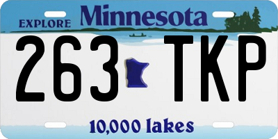 MN license plate 263TKP