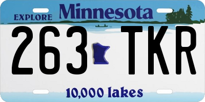MN license plate 263TKR