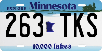 MN license plate 263TKS