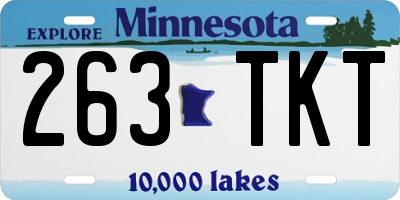 MN license plate 263TKT