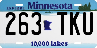 MN license plate 263TKU