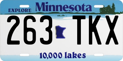 MN license plate 263TKX