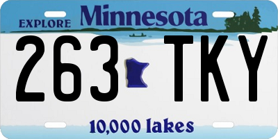 MN license plate 263TKY