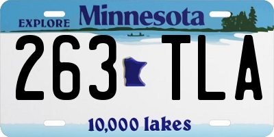 MN license plate 263TLA