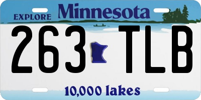MN license plate 263TLB