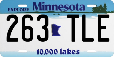 MN license plate 263TLE