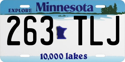 MN license plate 263TLJ