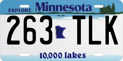 MN license plate 263TLK