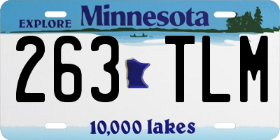MN license plate 263TLM