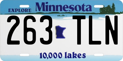 MN license plate 263TLN