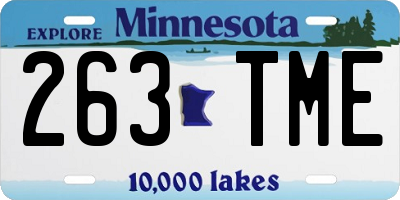 MN license plate 263TME