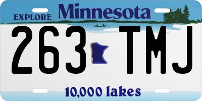 MN license plate 263TMJ