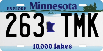 MN license plate 263TMK