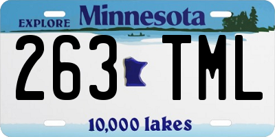 MN license plate 263TML