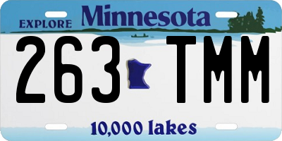 MN license plate 263TMM