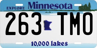 MN license plate 263TMO