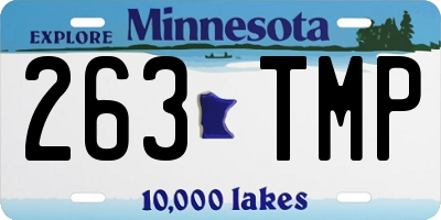 MN license plate 263TMP
