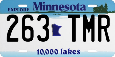 MN license plate 263TMR