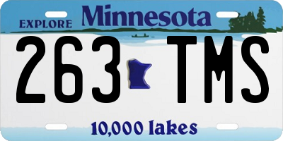 MN license plate 263TMS