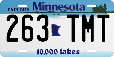 MN license plate 263TMT