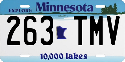 MN license plate 263TMV